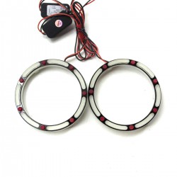 Ангельські очі LED 3D 95 мм COTTON White/Red (Білий)/(Червоний)