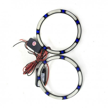 Ангельські очі LED 3D 80 мм COTTON White/Blue (Білий/Синій)
