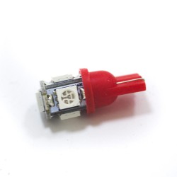 LED Galaxy T10 (W5W) 5050 5SMD Red (Червоний)
