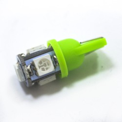 LED Galaxy T10 (W5W) 5050 5SMD Green (Зелений)