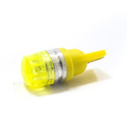 LED Galaxy T10 ( W5W ) HIGH POWER 1PC 1.5W Floral Lens Yellow (Жовтий)