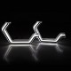 Ангельські очі BMW (M3, M4, F30, F31,F34,G20,G21,E90,E92,E60) CRYSTAL ICONIC2 (Білий+Жовтий)