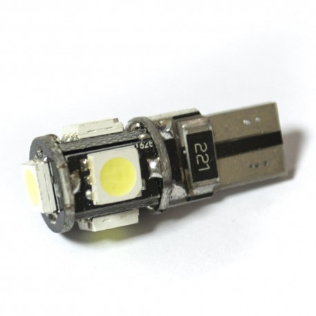 LED Galaxy T10 (W5W) CAN 5050 5SMD White (Білий)