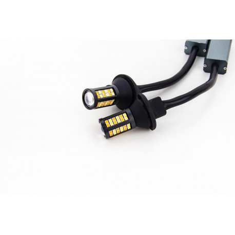 LED Galaxy T25 ( W27-7W 3157 P27-7W) 2835 64SMD CANBUS White-Yellow (Білий-Жовтий)