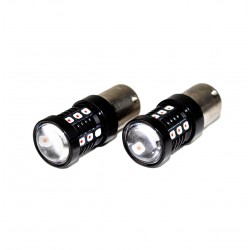 LED Galaxy S25 ( P21W 1156 BA15S ) CAN OSR3838 18SMD 9-36V Yellow (Жовтий)