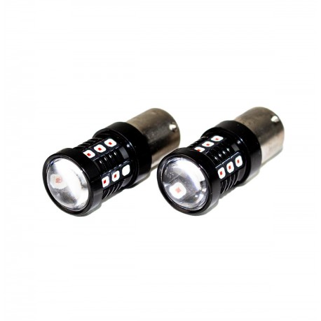 LED Galaxy S25 ( P21W 1156 BA15S ) CAN OSR3838 18SMD 9-36V Yellow (Жовтий)