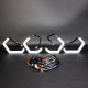 Ангельські очі BMW (M3, M4, F30, E90, E92, E60) CRYSTAL ICONIC (Білий+Жовтий)