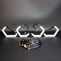 Ангельські очі BMW (M3, M4, F30, E90, E92, E60) CRYSTAL ICONIC (Білий+Жовтий)