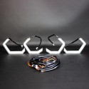 Ангельські очі BMW (M3, M4, F30, E90, E92, E60) CRYSTAL ICONIC (Білий+Жовтий)