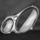 Пластиковое стекло фары Mercedes-Benz E-Class (W211/S211) 2002-2009 правое (пассажирское)