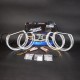 Ангельскі очі BMW (E46NON) круглі CRYSTAL W+Y (Білі+:Жовті)