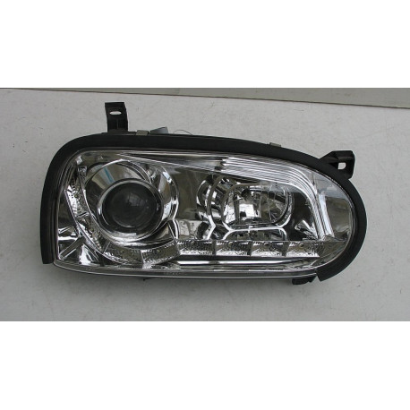 Передняя оптика Volkswagen Golf 3 хром линзованная