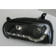 Передняя оптика Volkswagen Golf 3 черная линзованная