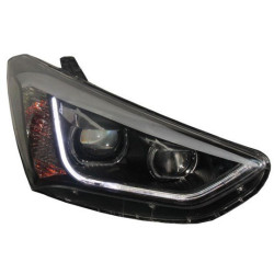Hyundai Santa Fe 3 передняя ксенон оптика DRL