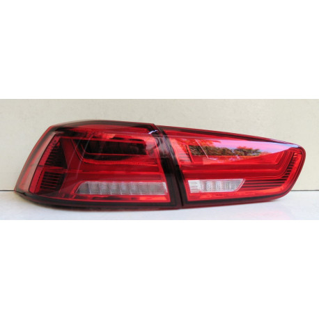 Mitsubishi Lancer X задняя LED оптика красная стиль A6
