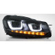 Volkswagen Golf 6 оптика передняя черная стиль Golf7