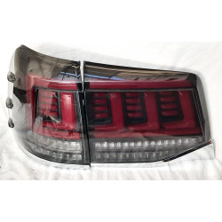 Toyota Land Cruiser 200 2016+ оптика задняя LED черно-красная стиль CP