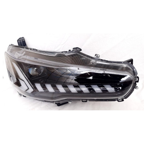 Mitsubishi Lancer X оптика передняя FULL LED Audi Q7 стиль RGB