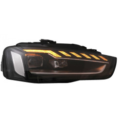 Передние фары Full LED для Audi A4 B8.5 2013+ стиль B9.5 (под галоген)