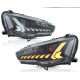 Mitsubishi Lancer X 2007+ передние FULL LED фары стиль Audi Q7