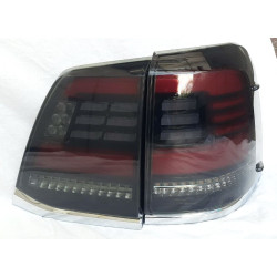 Toyota Land Cruiser LC 200 2008-2016 задние LED фонари черные ZW стиль