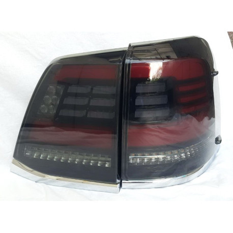Toyota Land Cruiser LC 200 2008-2016 задние LED фонари черные ZW стиль