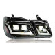 Lexus LX470 1998+ оптика передняя Full LED черная ZW