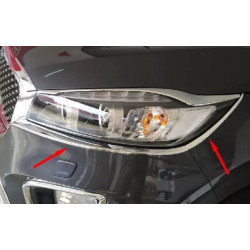 Kia Sorento UM 2015+ хром накладки на передні фари нижні