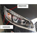 Kia Sorento UM 2015+ хром накладки на передні фари верхні та нижні