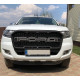 Ford Ranger T7 решетка радиатора с LED габаритами стиль Raptor черный лого белый кант