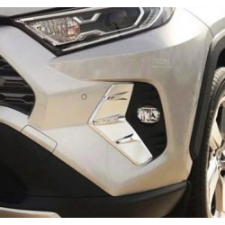 Toyota RAV4 2019+ хром накладки на противотуманные фары тип B
